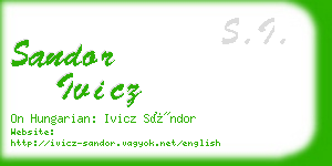 sandor ivicz business card